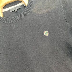 Ted Baker London‎ 7 3XL Black 100% Wool Crewneck Sweater Casual Pullover Knit